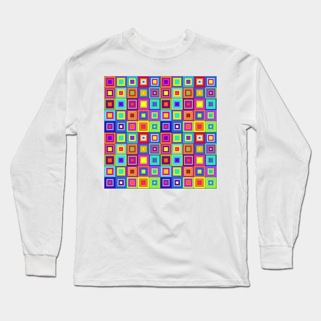 Modern Retro Squares Long Sleeve T-Shirt by SSSowers